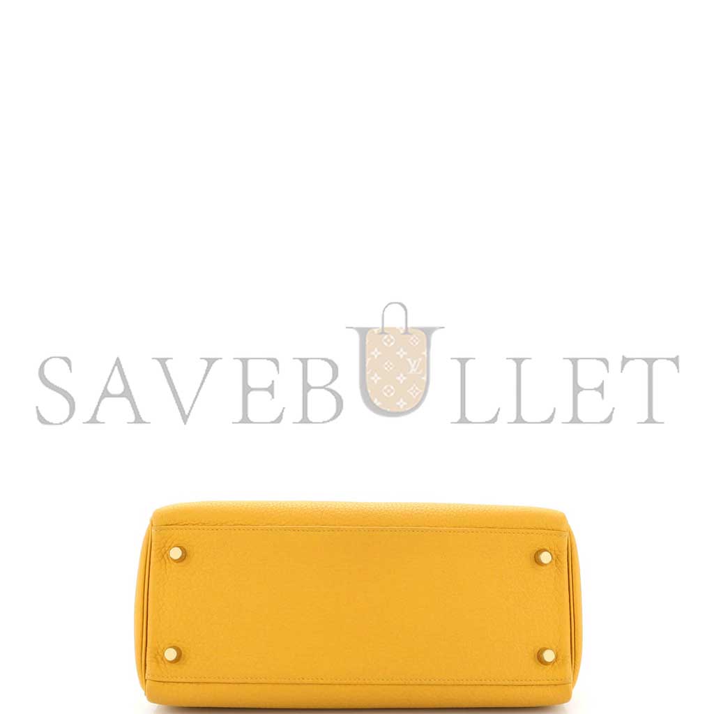 HERMÈS MASTER KELLY 28 AMBER YELLOW WITH GOLD HARDWARE (28*22*10cm) 